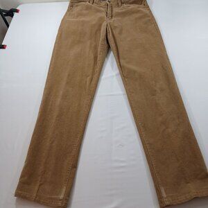 Lands End Mens Classic Fit Corduroy Pants Size 38x34 Tan Casual Durable Soft